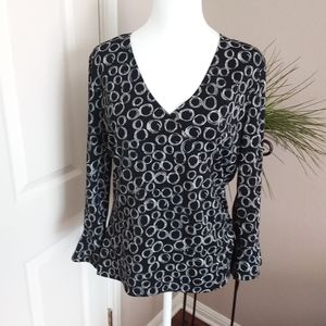 George Ladies Black and White Top
